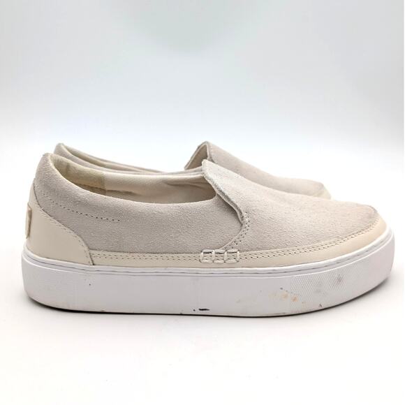UGG Zilo Slip On Comfort Sneakers Shoes Women's Beige/White Size US7 EU38 - Picture 3 of 9